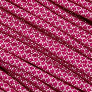 Knivesandtools 550 paracord type III, kleur: cream with fuchsia diamonds - 50 ft (15,24 meter)