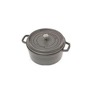 Staub Cocotte/Braadpan 26 cm - 5 L - Matzwart Email - Gietijzer