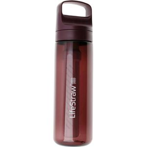 LifeStraw Go Merlot Me Away GO-650ML-MERL BPA-Free Plastic, waterfles met 2-stage filter, 650 ml