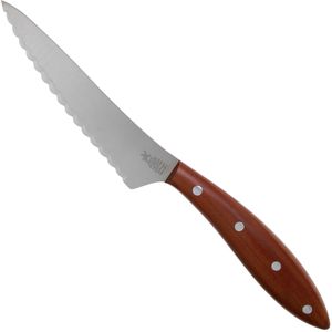 Robert Herder Broodmes - Fromago Pano - RVS - Convex Golf - Lemmet 13 cm - Heft Pruimenhout