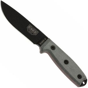 ESEE Model 4 black blade, grey handle 4P-KO survivalmes zonder schede