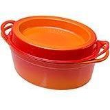 Le Creuset Doufeu gietijzeren braadpan ovaal, 32 cm, 7,2L oranje-rood