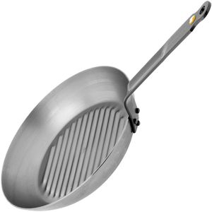 De Buyer Grillpan Mineral B 26 cm - Hoogwaardige stalen pan met natuurlijke anti-aanbakeigenschappen