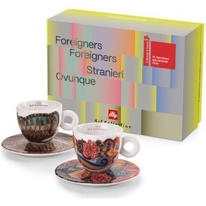 illy Art Collection Biënnale 2024 Cappuccino Kop en Schotel 2 stuks Set A