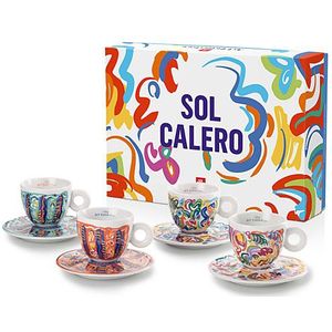 illy Art Collection Sol Calero 2025 Cappuccino Kop en Schotel 4 stuks