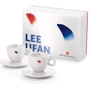 illy Art Collection Lee Ufan Cappuccino Kop en Schotel 2 stuks