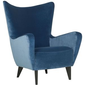 Sits Elsa Fauteuil Velvet Navy Blauw