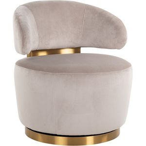 Richmond Interiors Maxime Draaifauteuil Khaki Velvet