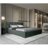 Trae Mobler Porto 180 x 200 cm Gestoffeerd Bed Bosgroen