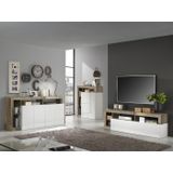 Benvenuto Design Hamburg TV-meubel Wit / Eiken