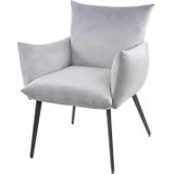 Davidi Design Lobby Zilver Velvet Eetkamerfauteuil