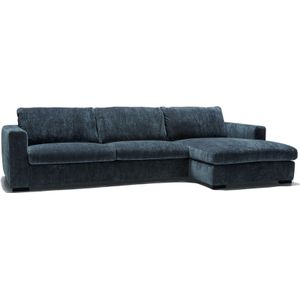 Sits Sophia 2-zits + Chaise Longue Hoekbank Donkerblauw