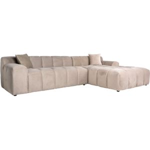 Richmond Interiors Cube 3-Zits Bank+Chaise Longue Rechts Khaki Velvet