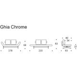 Innovation Living Ghia Chrome Slaapbank Bruin