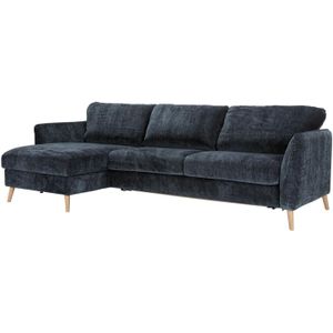 Sits Lucy Divan + 4-Zits 160 cm Slaapbank Donkerblauw