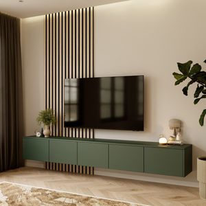 Artego Design Hugo 253 cm TV Wandmeubel Soft Pro Groen