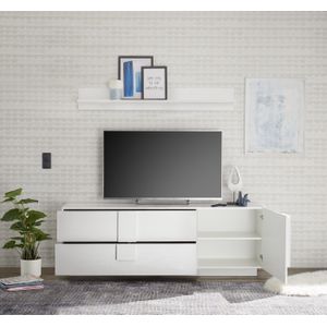 Benvenuto Design Jupiter TV-meubel met Lades Wit Hoogglans