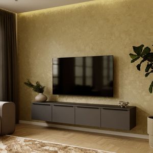 Artego Design Hugo 200 cm TV Wandmeubel Turin Grafiet