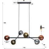 Davidi Design Molecule Mix Glass Hanglamp 6L