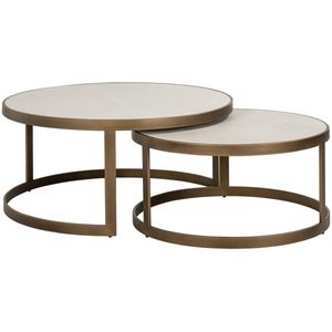 Richmond Interiors Whitebone Verona Grijs Salontafel Set