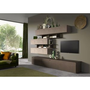 Benvenuto Design Infinity 2.0 Argilla Grijs / Brons TV Meubel Set 26