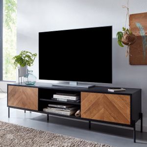 Sky Style Pera Tweedekans TV meubel Zwart / Eiken