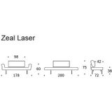 Innovation Living Zeal Laser Slaapbank Donkergrijs