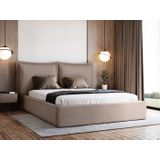 Trae Mobler Werona 160 x 200 cm Gestoffeerd Bed Taupe