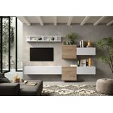 Benvenuto Design Infinity 2.0 Hoogglans Wit / Kadiz Eiken TV Meubel Set 22