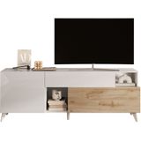 Benvenuto Design Monaco HG Wit / Kadiz Eiken TV-meubel 180 cm