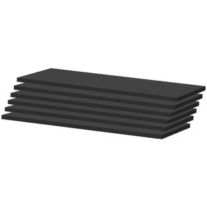 Tenzo Dakota Wandkast Planken Zwart 6-Stuks
