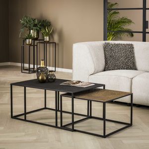 Davidi Design Chezelle Salontafel Set Brons / Zwart