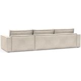 Innovation Living Newilla Ivory Corduroy Slaapbank met Chaise Longue