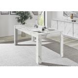Benvenuto Design Carrara Uitschuifbare Eettafel Wit