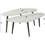 Davidi Design Stone Organic Salontafel Set Hoekvormig