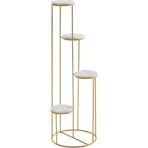 Sky Style Runder Plantentafel Marmer / Goud