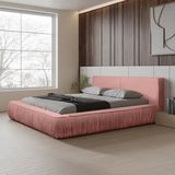 Trae Mobler Naomi 180 x 200 cm Gestoffeerd Bed Stoffig Roze