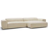 Sits Edda 2.5-Zits Bank + Chaise Longue Creme