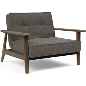 Innovation Living Splitback Fauteuil Donkergrijs / Gerookt Eiken