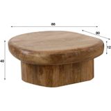 Davidi Design Sleek Massief Mango Salontafel 90 cm