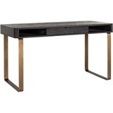 Richmond Interiors Blackbone Bureautafel Geborsteld Goud