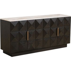 Richmond Interiors Claremont Bruine Dressoir 4-Deuren Steentop