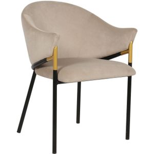 Richmond Interiors Jocasta Velvet Khaki Eetkamerstoel