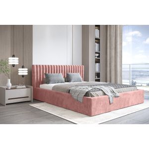 Trae Mobler Vegas 140 x 200 cm Gestoffeerd Bed Stoffig Roze