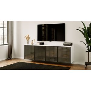 Artego Design Turin Smoky 200 cm Zwevend Dressoir Alpine Wit