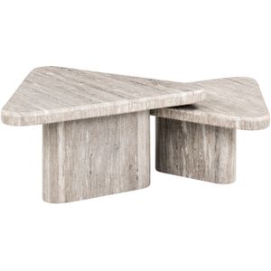 Richmond Interiors Dwayne Driehoekige Salontafel Set Marmer