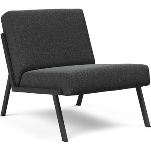 Innovation Living Vikko Houtskool Zwart Bouclé Loungestoel