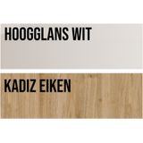 Benvenuto Design Infinity 2.0 Hoogglans Wit / Eiken Wandkast