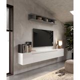 Benvenuto Design Infinity 2.0 Ardesia / Hoogglans Wit TV Meubel Set 48