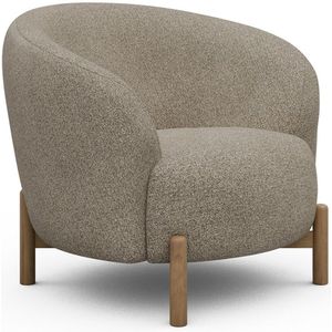 Kragelund Gran Fauteuil Beige Bouclé / Eiken